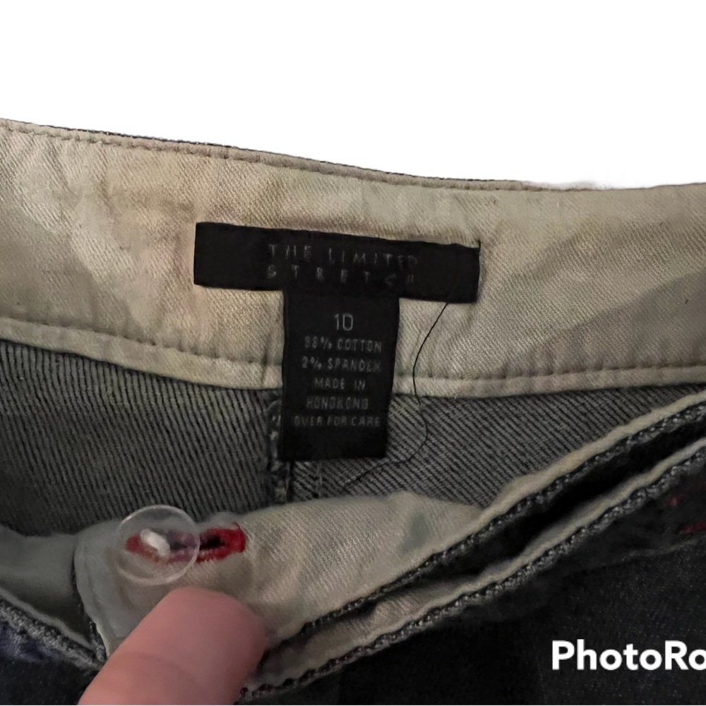 Y2K The Limited Vintage Crop Cuffed Jeans Sz 10 - Picture 5 of 6